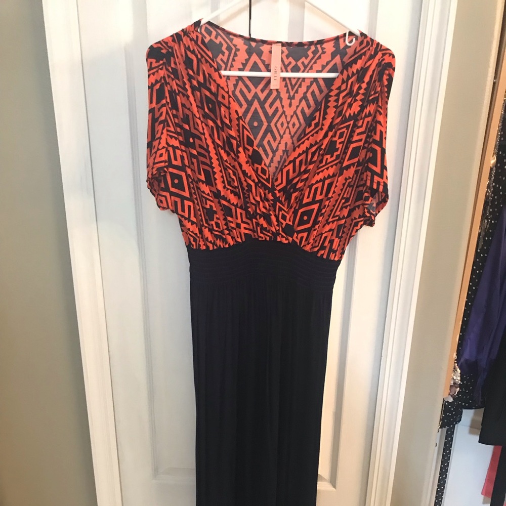 Blue and Orange Gilli Maxi Dress from ModCloth